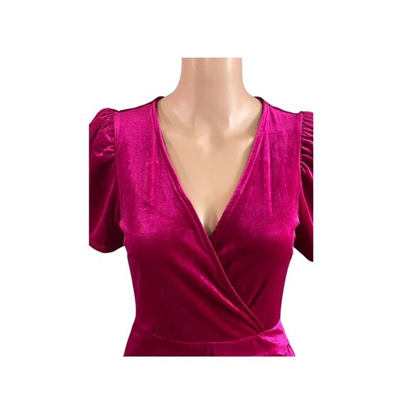 Wild Fable Fuchsia Velvet Mini Dress XS - Picture 2 of 5